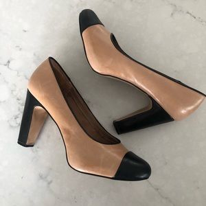 Fossil MONICA Leather Round Toe Pumps Tan Size 9